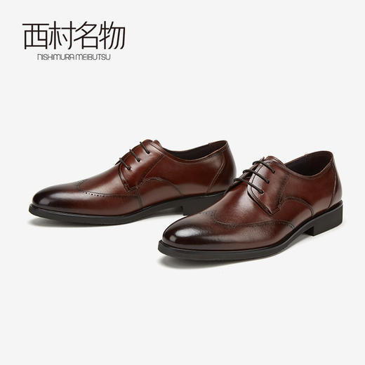 西村名物商场同款男士皮鞋2020春季新款商务休闲舒适皮鞋男10931 商品图1