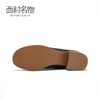 西村名物牛皮马丁靴中跟绑带短靴圆头皮鞋女2019秋冬新款X29DS41471 商品缩略图3