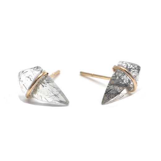 北京仓｜PAGE SARGISSON-Kite-天然发晶 18K黄金 耳环（小号）［美国设计师］ 商品图0