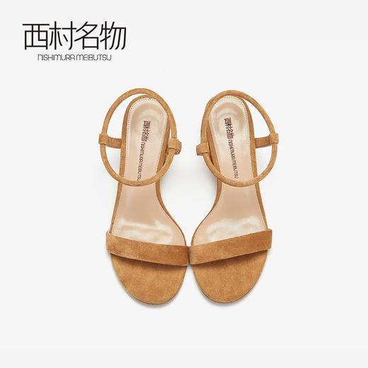 西村名物商场同款2019女新款凉鞋纯色舒适休闲高跟时尚单鞋X29BG21641 商品图2
