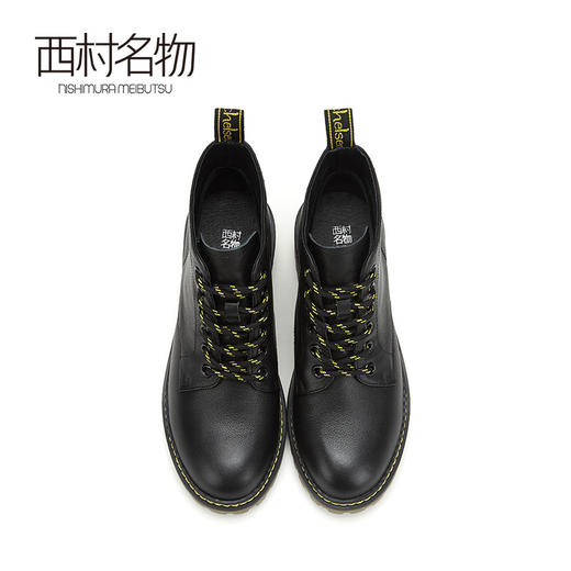 西村名物牛皮马丁靴2019秋冬新款女鞋靴子X29DS40041 商品图3