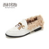 西村名物2019冬季新款毛毛鞋女卡通时尚乐福鞋X29CM33171 商品缩略图1