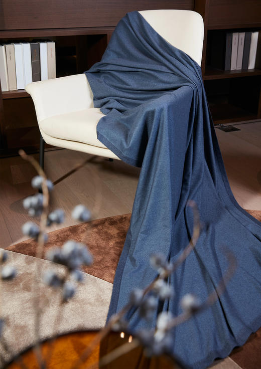  羊绒平纹包边双人毯 SJF92P603N 商品图1