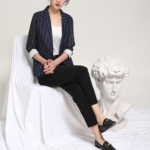 丁摩 大气简约 真丝苎麻小西服通勤外套20-34DB399240531 商品图3