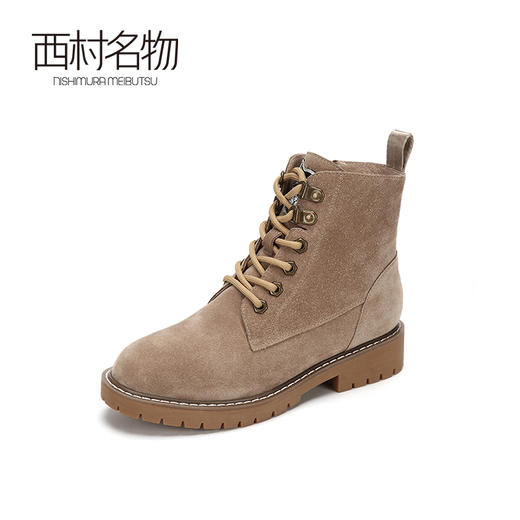 西村名物马丁靴女商场同款2019升级版秋冬季短靴复古磨砂皮靴X29DS41068 商品图1