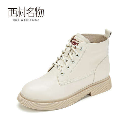 西村名物2019年冬季新款时尚短靴女真皮低跟舒适X29DS40271 商品图0