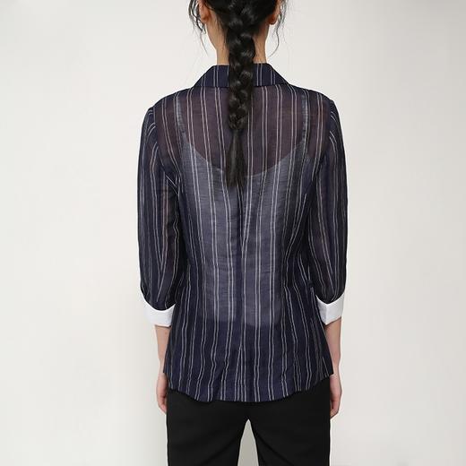 丁摩 大气简约 真丝苎麻小西服通勤外套20-34DB399240531 商品图2