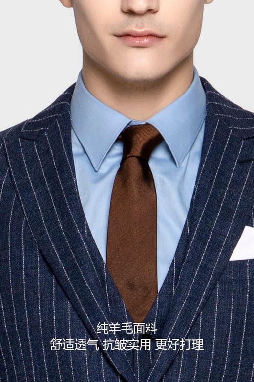 callisto海军蓝条纹西服 绵羊毛SPBWJ068NA 商品图4