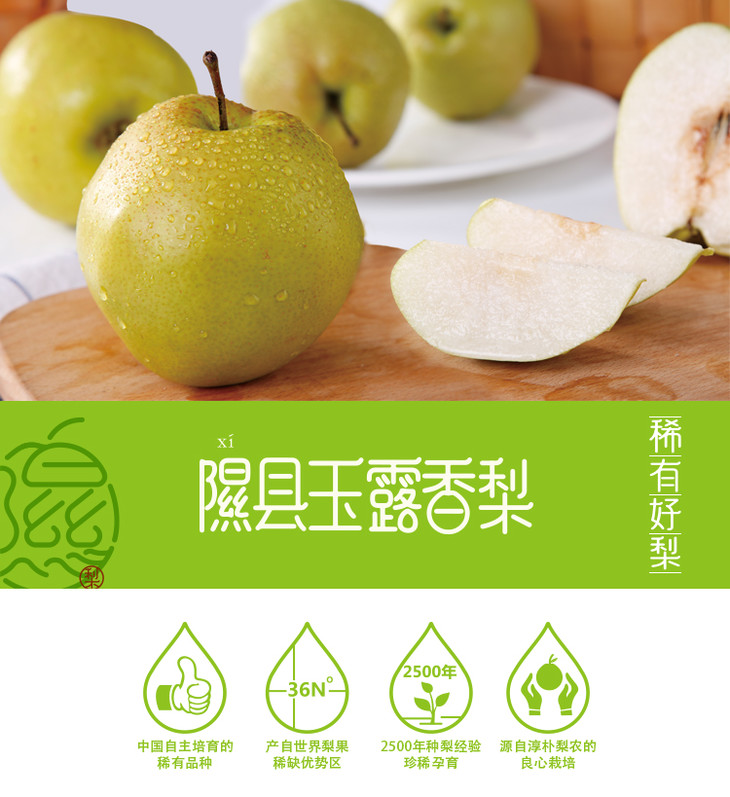 玉贵妃玉露香梨精品大果45斤装可选皮薄肉酥香甜可口中通包邮