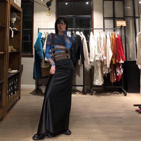 Oude Waag 立裁拼接真丝半身裙 OW-20SS-SK02BL99