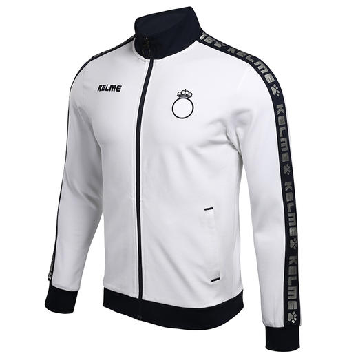  卡尔美男装运动外套复古时尚舒适针织休闲服拉链开衫卫衣 商品图3