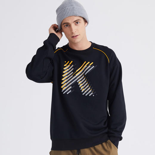 KELME卡尔美男士卫衣新款秋运动生活套头衫圆领针织休闲上衣 商品图1