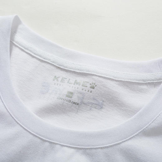 KELME 卡尔美短袖男新款夏季潮流衣服白色圆领纯棉短袖t恤 男 商品图3