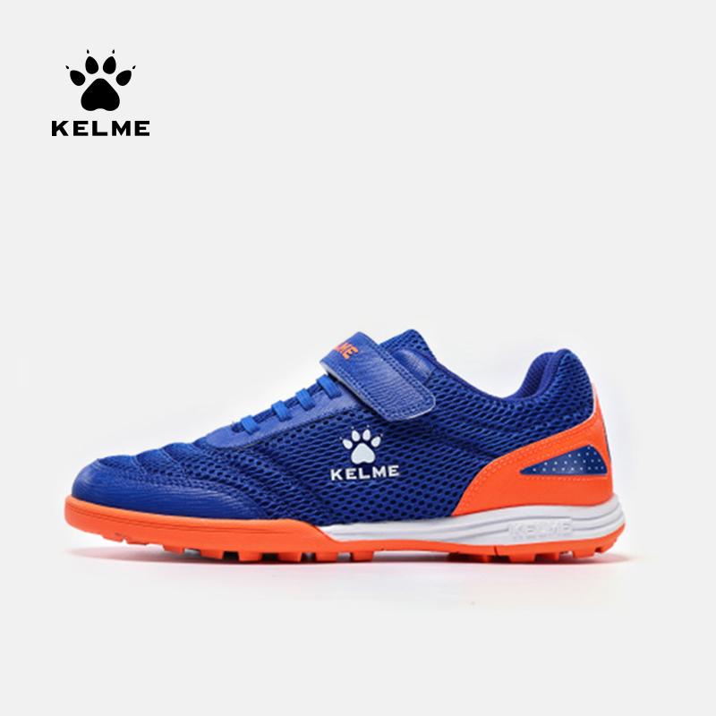 卡尔美儿童足球鞋男女魔术贴碎钉球鞋男童学生透气足球训练鞋