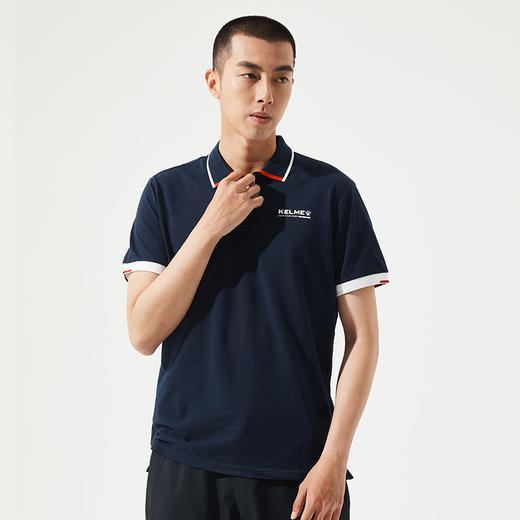 卡尔美POLO衫男短袖纯棉纯色时尚休闲商务翻领修身保罗衫T恤 商品图2