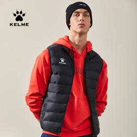 kelme卡尔美 运动羽绒马甲男 秋冬训练背心 官方旗舰轻薄保暖坎肩