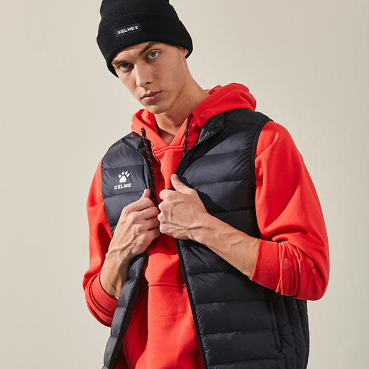 kelme卡尔美 运动羽绒马甲男 秋冬训练背心 官方旗舰轻薄保暖坎肩 商品图1