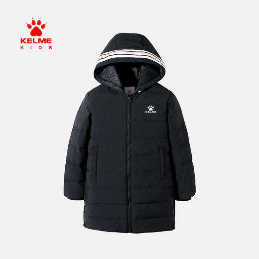 kelme（kids）女童中长款羽绒服秋冬新款白鸭绒舒适保暖外套 商品图0