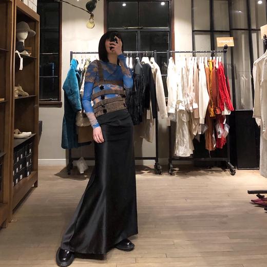 Oude Waag 立裁拼接真丝半身裙 OW-20SS-SK02BL99 商品图1
