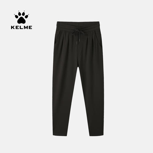 kelme 卡尔美 秋冬新款纯色百搭休闲直筒黑色长裤棉裤运动卫裤女 商品图0