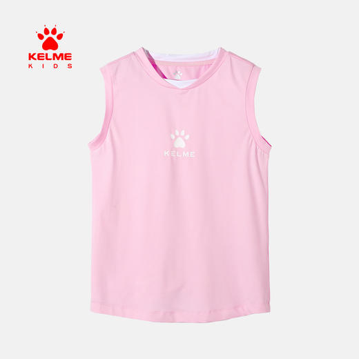 kelme（kids）女童吊带背心新款夏装棉无袖上衣儿童洋气t恤薄 商品图0