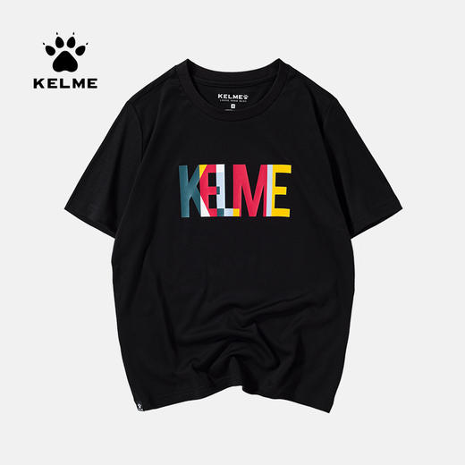 KELME 卡尔美 夏装韩版时尚ins宽松t恤字母纯棉短袖休闲上衣女潮 商品图0
