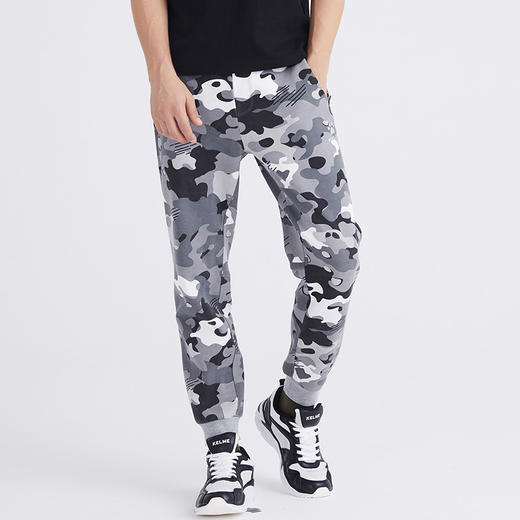 卡尔美男士新款运动时尚系列秋冬季迷彩休闲针织运动裤 商品图4