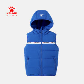 kelme（kids）儿童男童马甲冬季可双面外穿时尚羽绒服连帽背心36943014,