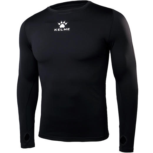 卡尔美紧身衣男长袖运动儿童T恤健身服加绒加厚拇指扣打底衫K15Z701 商品图4