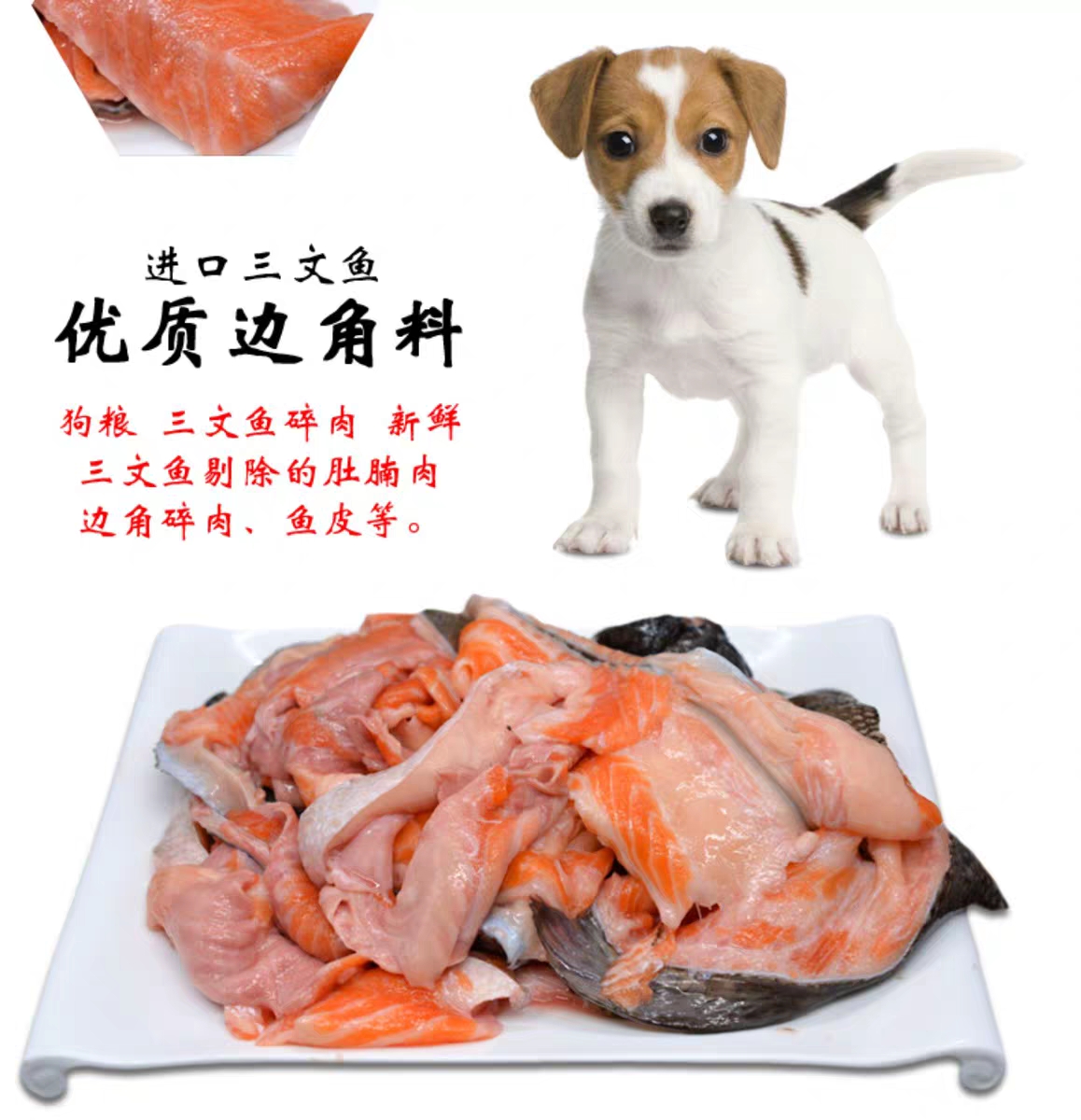 挪威三文鱼边角料真空包2斤装促销宠物狗猫粮食