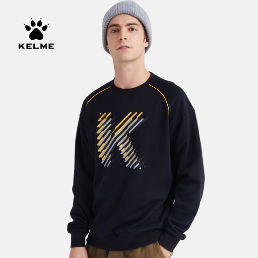 KELME卡尔美男士卫衣新款秋运动生活套头衫圆领针织休闲上衣 商品图0