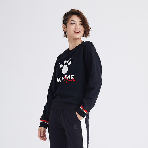 kelme 卡尔美女子秋冬款圆领套头长袖加绒保暖百搭运动休闲 商品图4