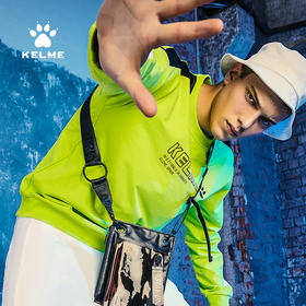 KELME卡尔美秋冬时尚休闲外套男运动插边套头衫宽松韩版学生卫衣