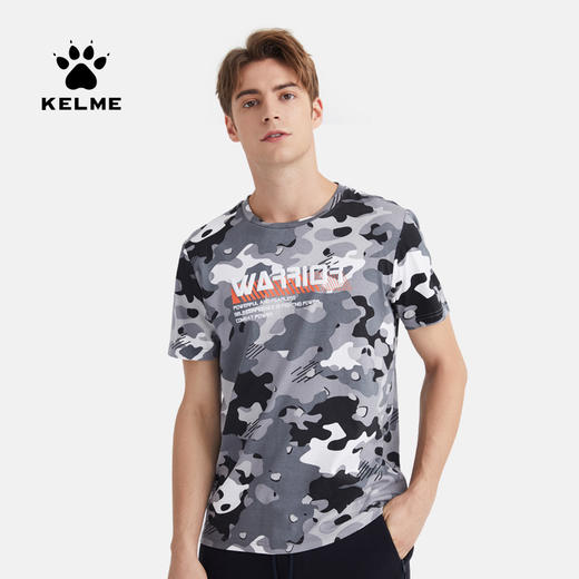KELME卡尔美夏季新款迷彩短袖上衣秋季运动休闲时尚半袖宽松 商品图0