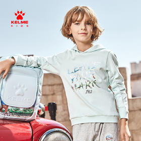 kelme（kids）男童卫衣春季新款潮长袖连帽上衣洋气儿童帽衫
