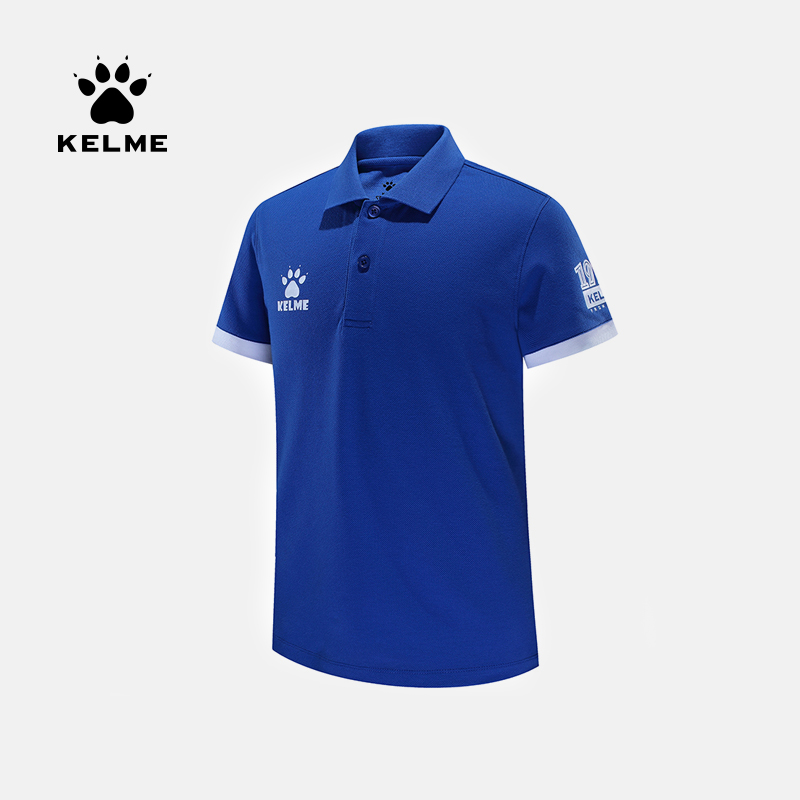kelme卡尔美 儿童运动上衣速干透气Polo衫足球训练跑步T恤男童夏