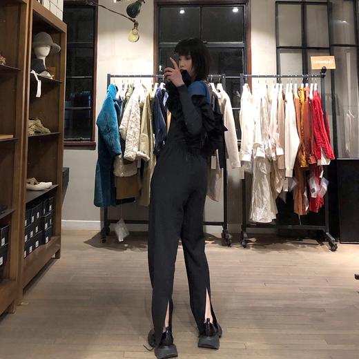 Oude Waag 修身后开衩西裤 OW-20SS-PT05BL99 商品图0