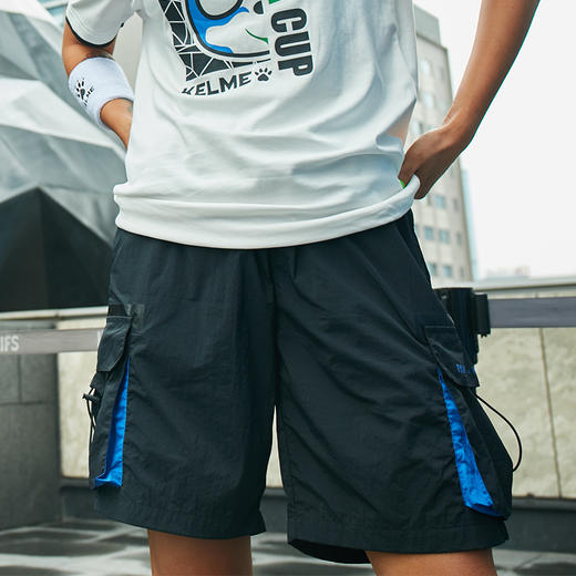 卡尔美KELME短裤男女熊猫杯系列夏季宽松运动休闲五分裤 商品图1