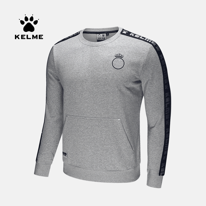 卡尔美 运动卫衣男式时尚复古圆领套头衫潮流百搭长袖运动衣