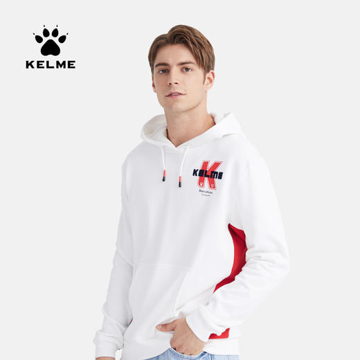 KELME卡尔美男士秋冬连帽卫衣外套时尚休闲学生上衣套头衫 商品图0