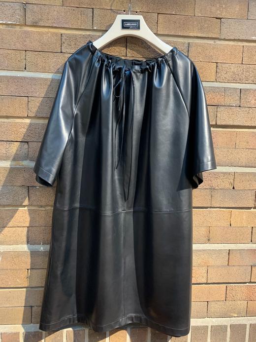 MAISON SANS TITRE 黑色小羊皮腰部抽带半裙 SS20ST09MA05BK01 商品图2