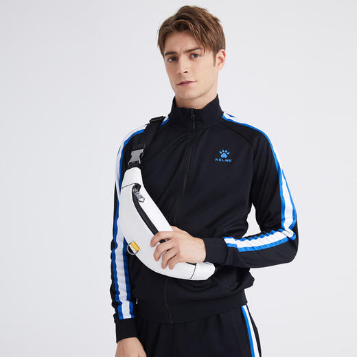 KELME卡尔美秋冬新款男运动外套休闲生活拉链卫衣学生插条上装潮 商品图1