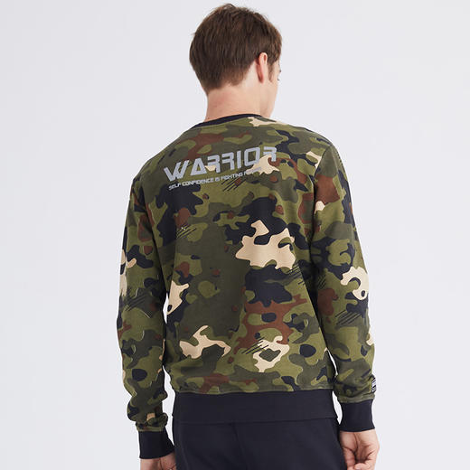 卡尔美秋季新款迷彩卫衣男休闲宽松外套运动套头衫外套 商品图4