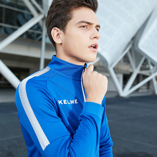 kelme卡尔美官网运动外套男秋冬休闲外套中甲足球训练服针织夹克 商品图3