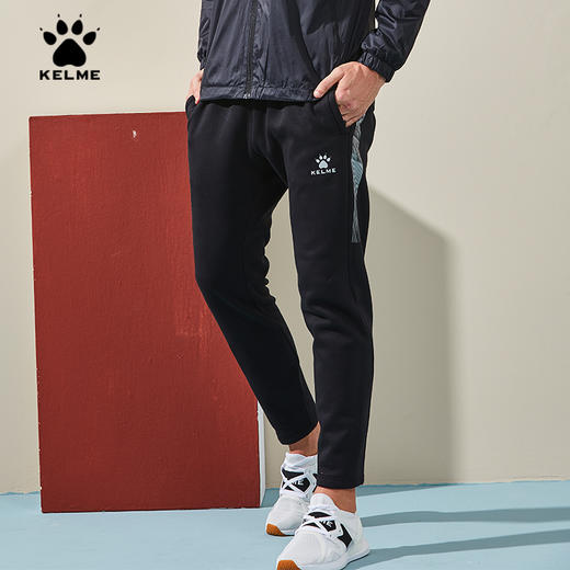 卡尔美足球训练裤男修身弹力针织运动长裤加绒健身收小腿裤 商品图4