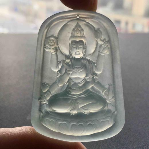 高冰种翡翠千手观音牌 商品图10