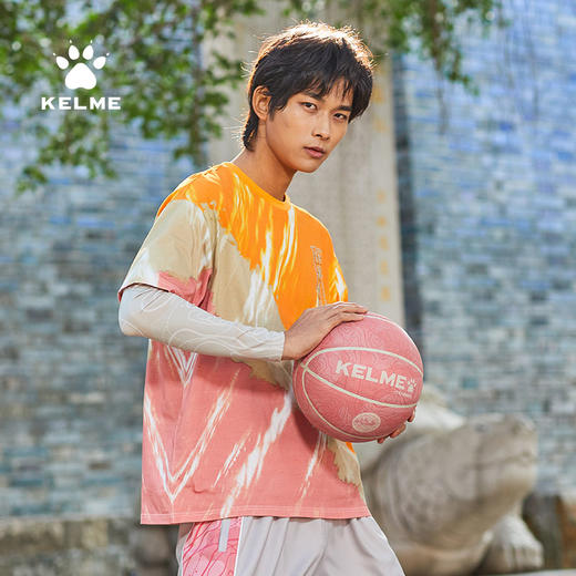 kelme卡尔美t恤男新款中国风印花短袖宽松纯棉半袖篮球文化衫 商品图1