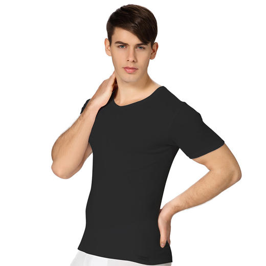 【冰丝速干】SCHIESSER/舒雅男士冰丝V领打底短袖上衣T恤35/1769M 商品图1