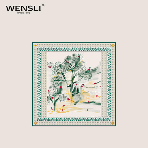 万事利“九溪烟树”双面印花大方巾 商品图4