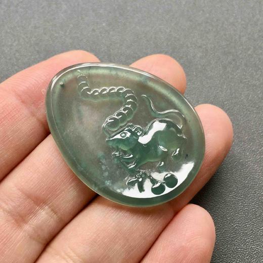 冰种晴水翡翠鼠钱数钱 商品图2